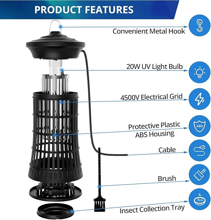 Senelux 4500V Bug Zapper with UV Lure (Refurbished)