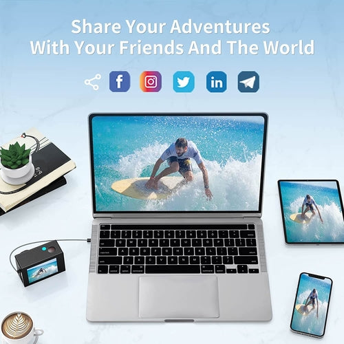 4K Waterproof Action Camera with WiFi & Remote
