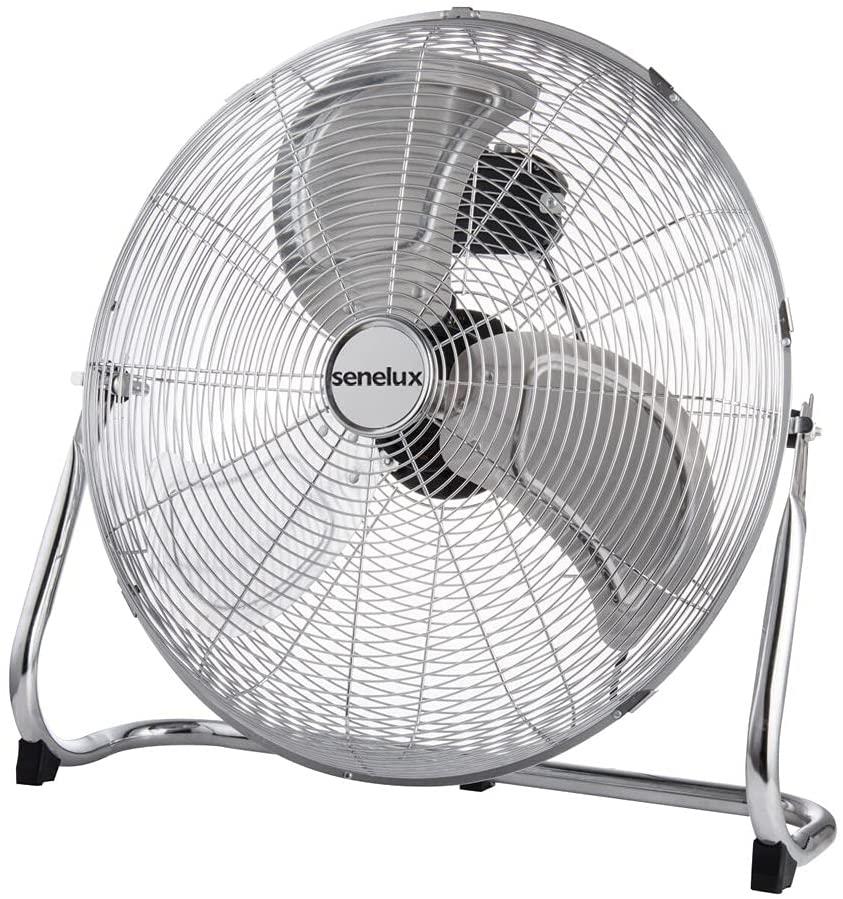 Senelux 20" Chrome Floor Fan (Refurbished)