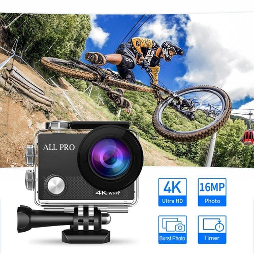 4K Waterproof Action Camera with WiFi & Remote
