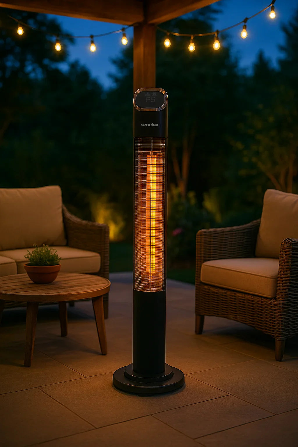 Senelux Oscillating Infrared Patio Heater with Remote