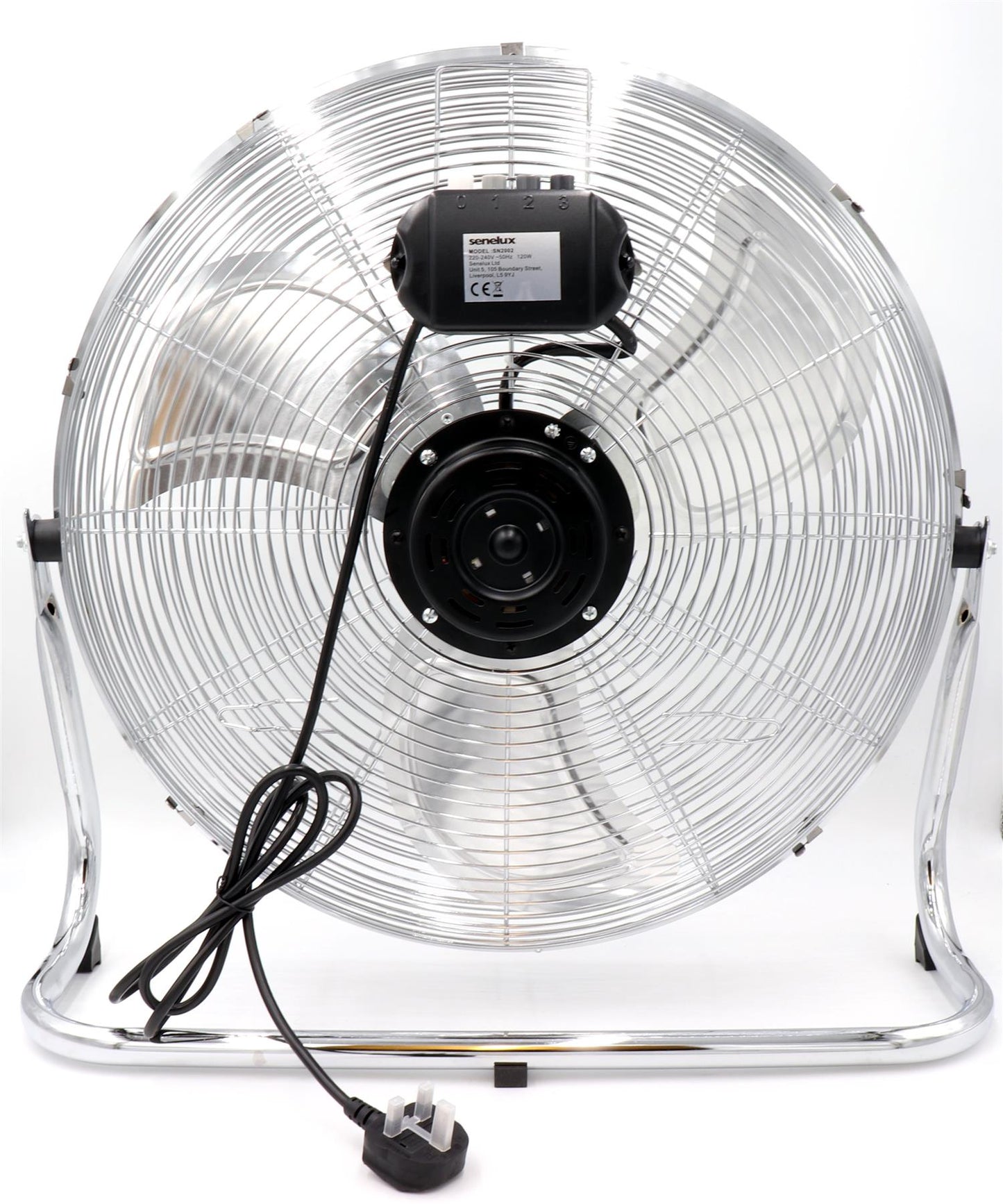 Senelux 20" Chrome Floor Fan (Refurbished)