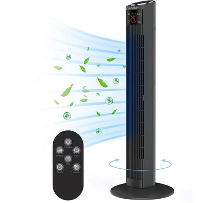 Senelux 36" Oscillating Tower Fan with Remote